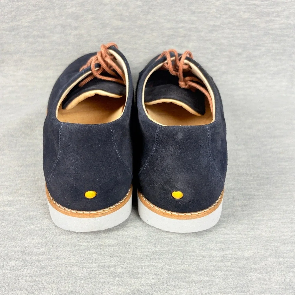 Samuel Hubbard Hubbard Free Derby Shoes Mens 8.5 W Navy Suede Oxford Comfort